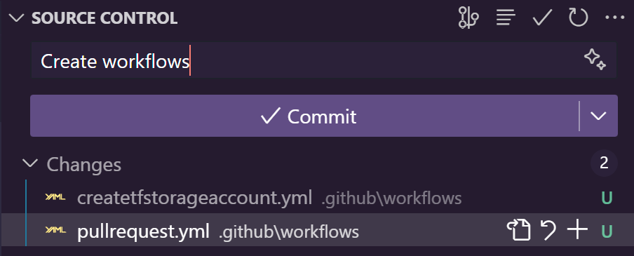 Commit GitHub Workflow files