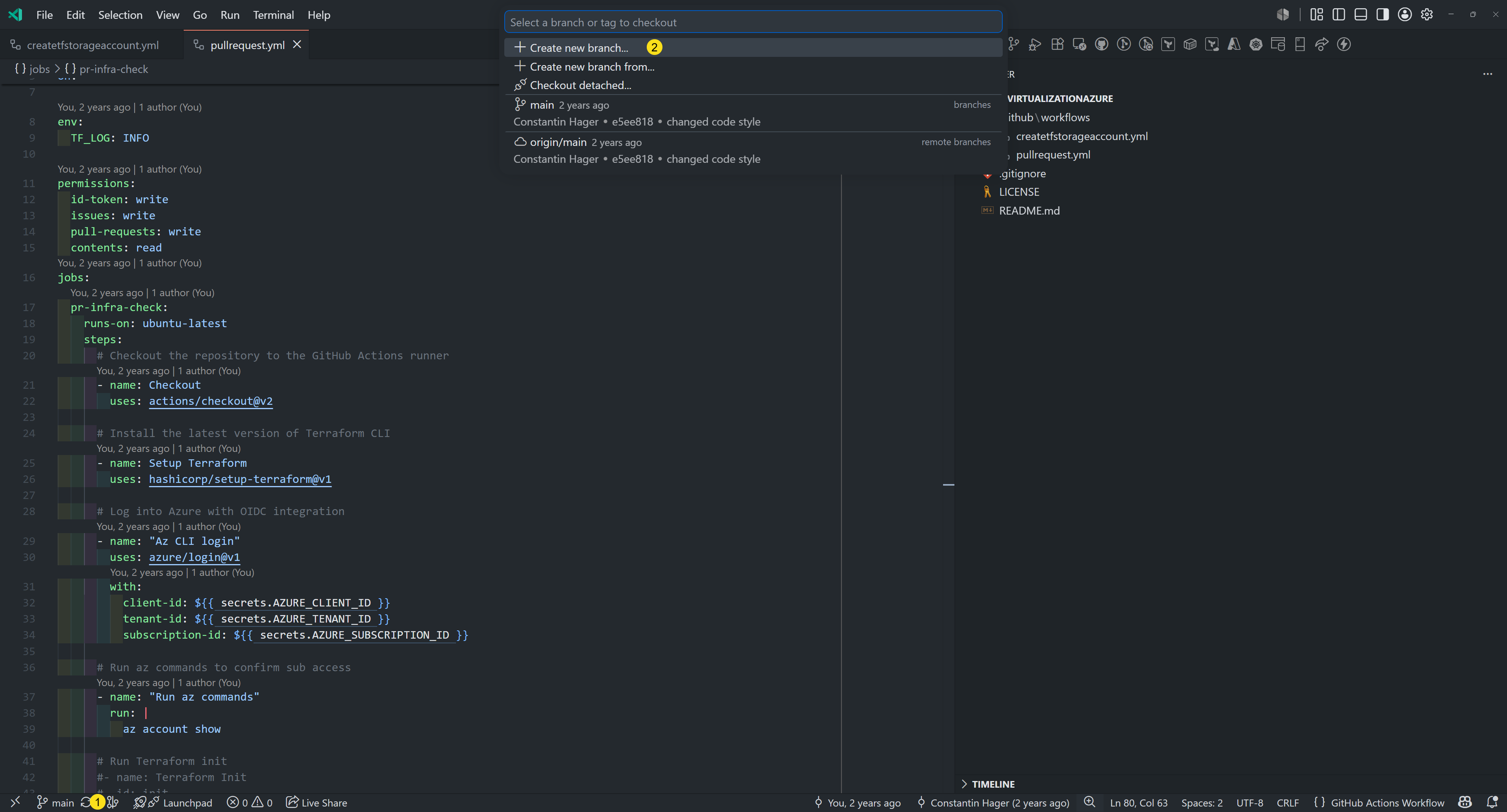 Create branch