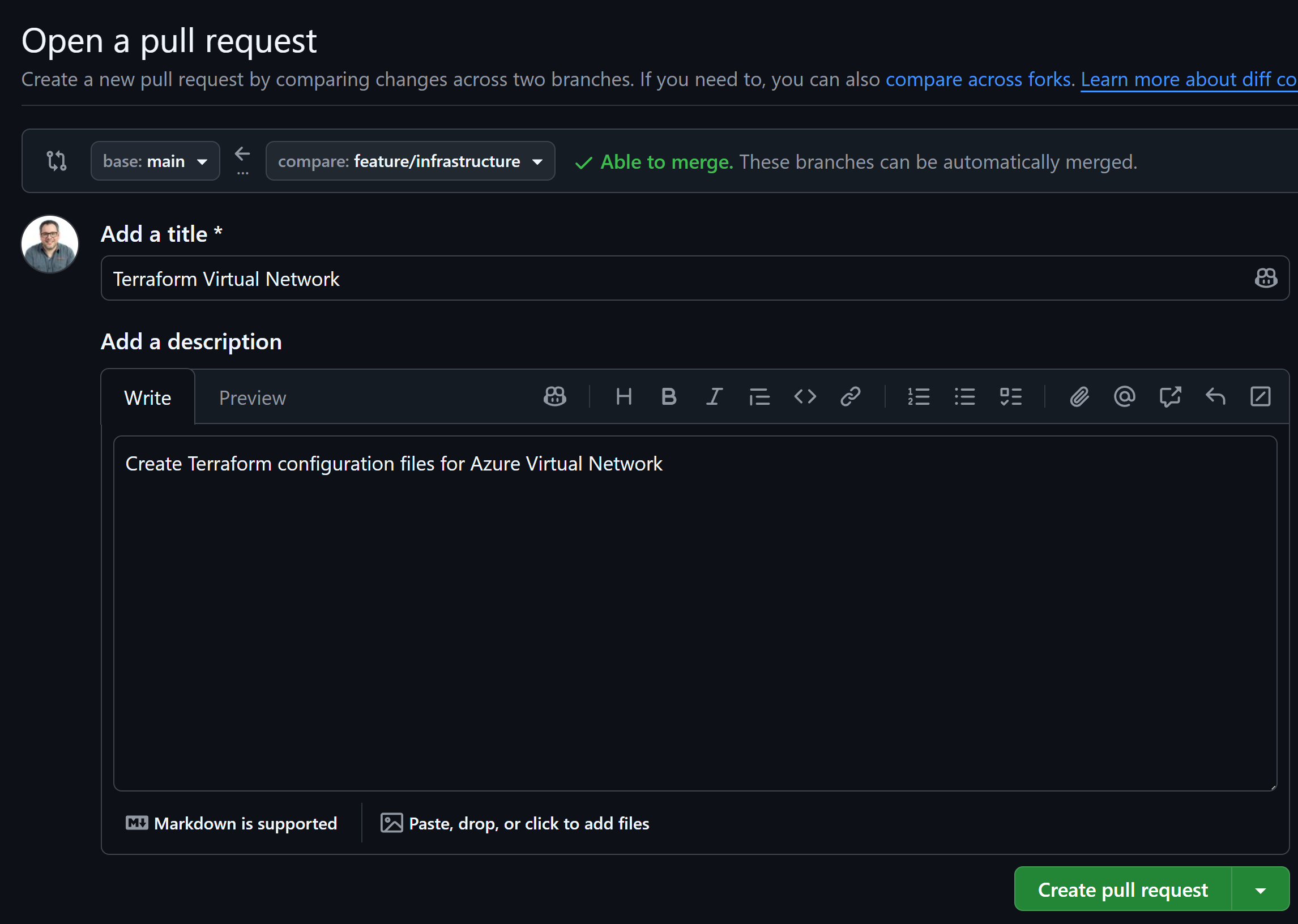 Pull Request Message