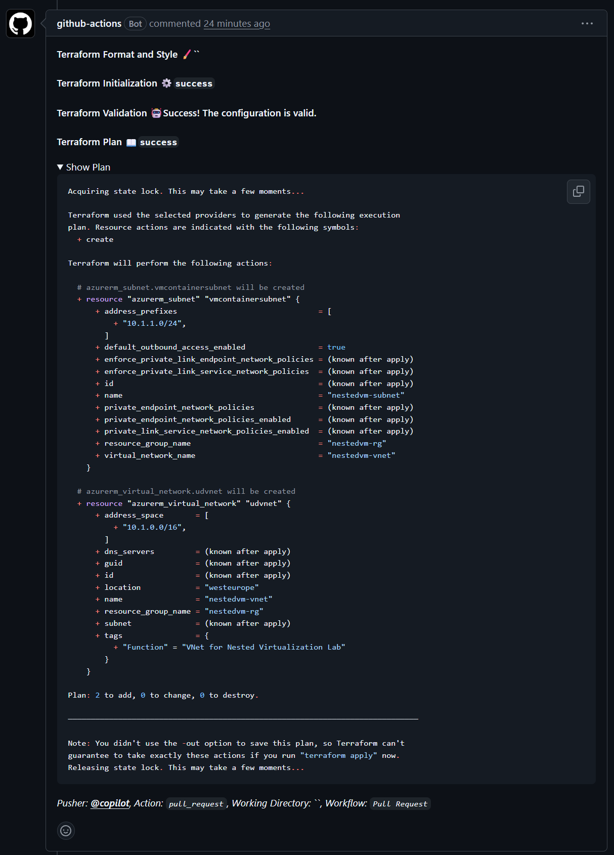 Pull Request Comment