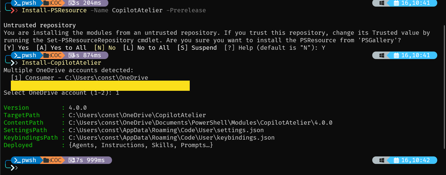 Install CopilotAtelier
